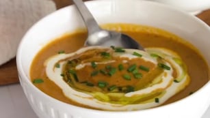 La receta para la sopa de calabaza.