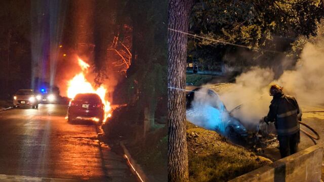 El fuego causó el daño total del coche.