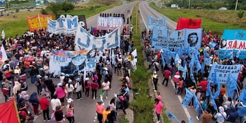 El corte en la Ruta Nacional 66 a la altura del barrio Alto Comedero, en San Salvador de Jujuy.