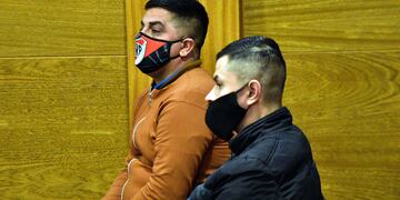 Claudio Miguel Oliva y Raúl Orlando Márquez son los motochorros que asesinaron a Bruno Picco. (Pedro Castillo)