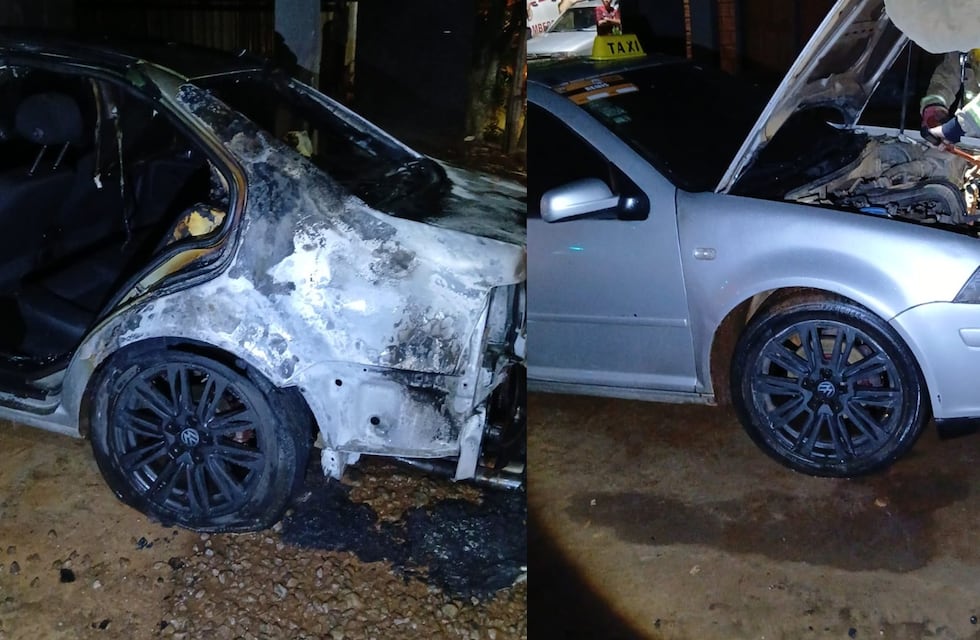 Incendio parcial de un automóvil en El Soberbio durante la madrugada