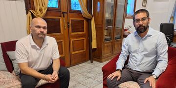 Rodrigo Aristimuño recibió a Pablo Mendoza por los contratos no renovados en Puerto Belgrano.