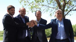 Maximiliano Pullaro, Omar Perotti, Juan Schiaretti y Martín Llaryora. (Ilustrativa)