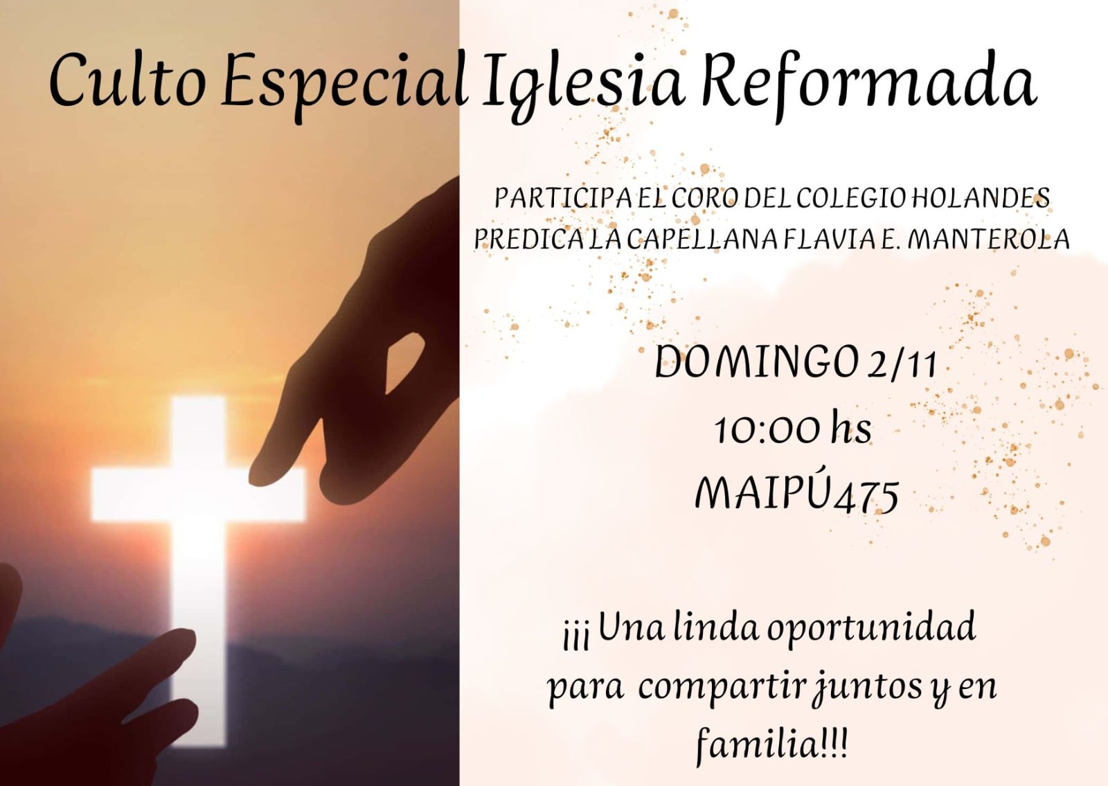 Culto Especial en la Iglesia Reformada