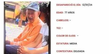 Santa Ana: buscan desesperadamente a un hombre de 77 años.