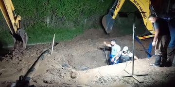 Caño roto en Gualeguaychú - Se interrumpió el servicio de agua potable