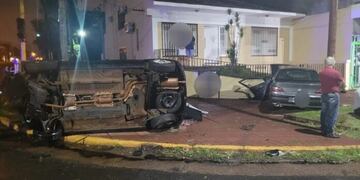 Posadas: fuerte choque dejó cuatro lesionados.
