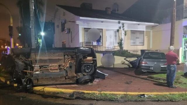 Posadas: fuerte choque dejó cuatro lesionados.