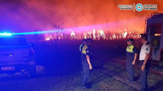 En Concepción la policía sofocó un incendio y frustró una tentativa de usurpación en una finca