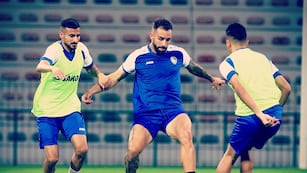 El "Turquito" Ibrahim Hesar, delantero de Belgrano, jugó un amistoso para la Selección siria (Gentileza).