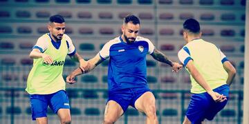El "Turquito" Ibrahim Hesar, delantero de Belgrano, jugó un amistoso para la Selección siria (Gentileza).