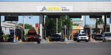 Peaje en la autopista Illia, de la ciudad de Buenos Aires. (Clarín)
