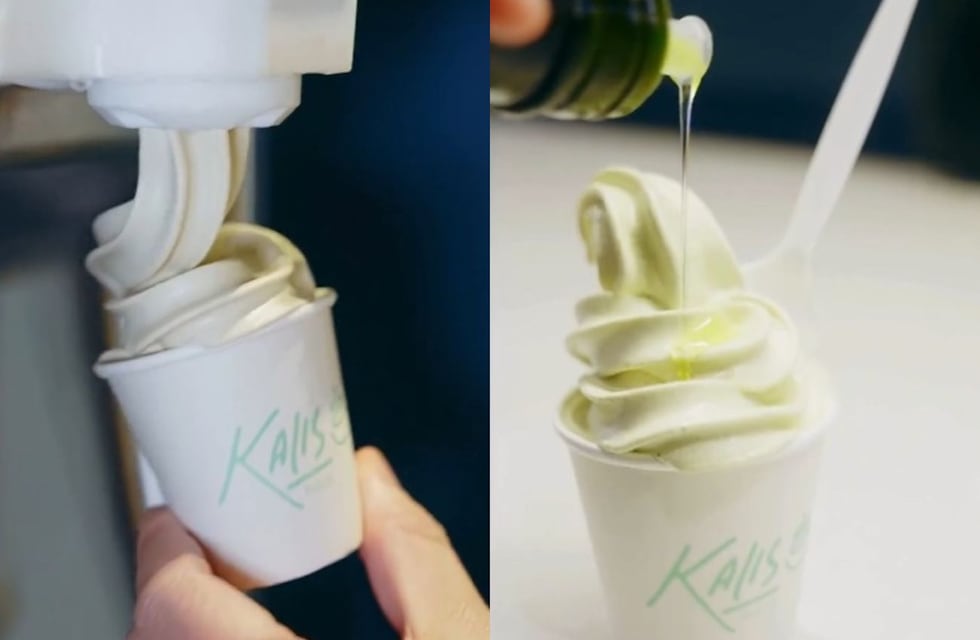 Otra original manera de probar el gusto viral: helado de pistacho con sal y aceite de oliva