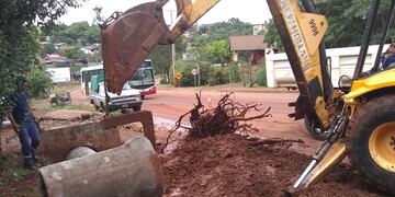 El municipio de Oberá trabaja en la construcción del cordón