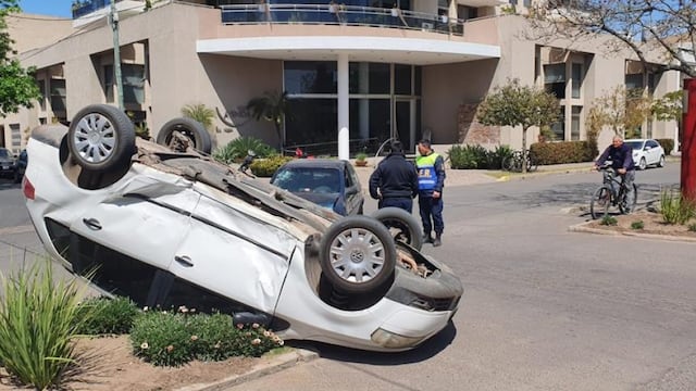 Vuelco automovilístico en Gualeguaychú