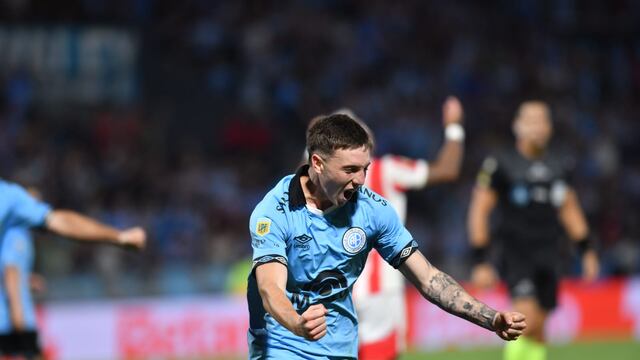 La boca llena de gol de Jeremías Lucco. El juvenil entró de titular, y respondió con un lujo para el 2 a 1 de Belgrano (La Voz).