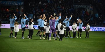 Belgrano y la formación que salió a jugar ante Deportivo Riestra. A cancha llena en el Gigante (La Voz).