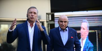 El presidente de Talleres, Andrés Fassi, en una presentación este viernes y con varios nombres en puerta para reforzar el plantel (José Gabriel Hernández / La Voz).