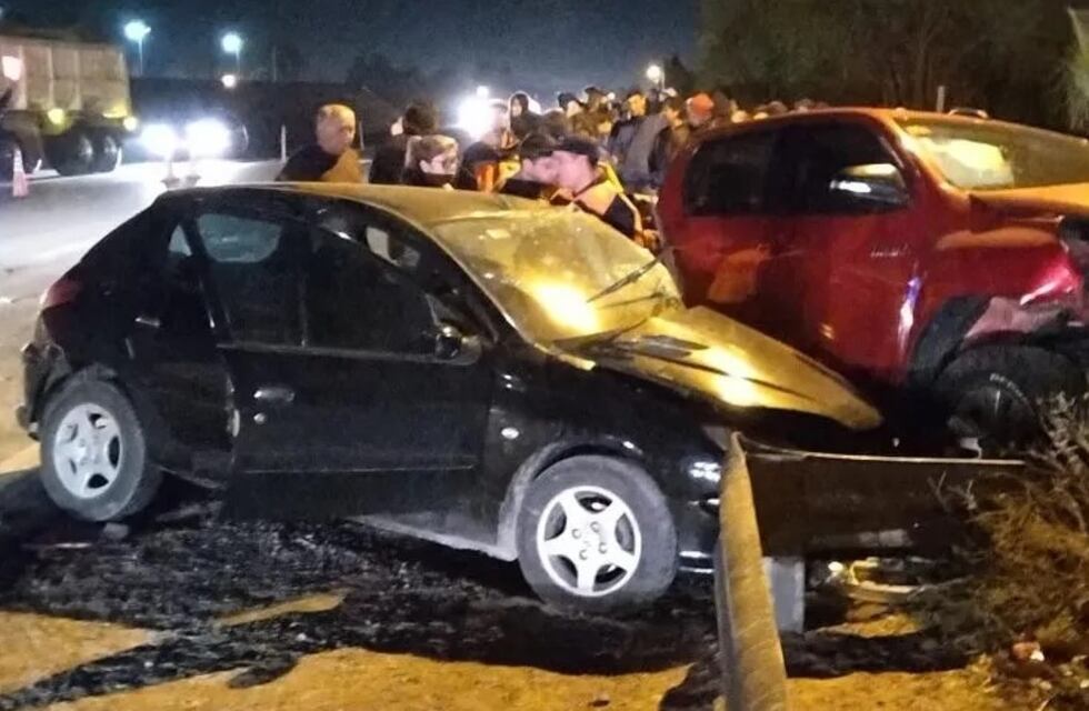 San Juan: un muerto en un brutal choque frontal