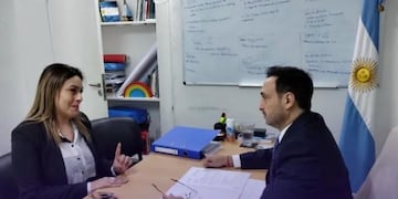 Farhat junto a Díaz, en el marco del Programa Puntos de Encuentro.