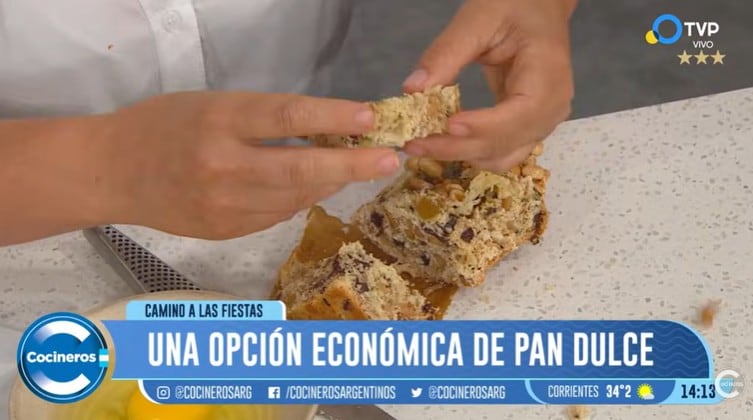 Cómo hacer un pan dulce económico y esponjoso: la receta infalible de Luciano García, de Cocineros Argentinos