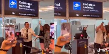 Así vivió un seguridad del aeropuerto el gol de Argentina ante Polonia.