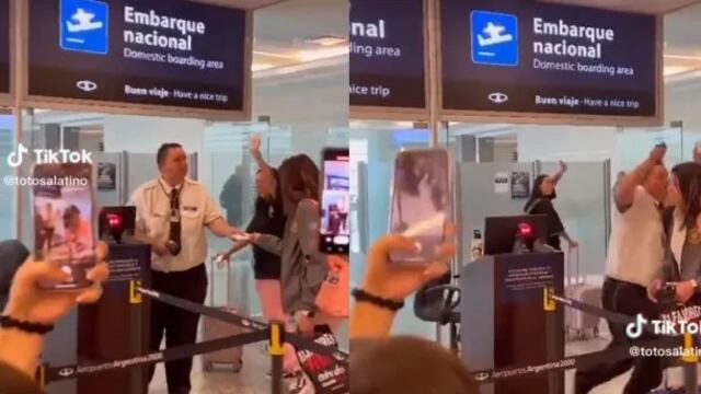 Así vivió un seguridad del aeropuerto el gol de Argentina ante Polonia.