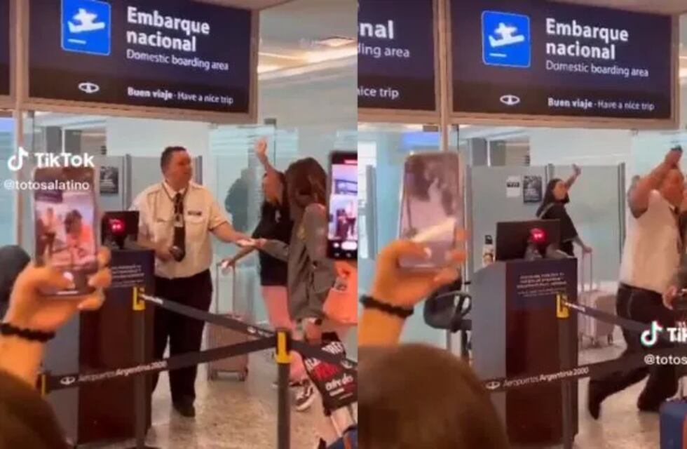 Insólito: dejó su puesto en el aeropuerto para festejar el gol de la Selección Argentina