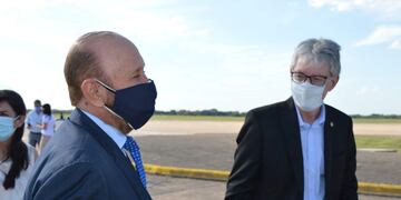 Hugo Sager recibió al gobernador de Formosa, Gildo Insfrán.