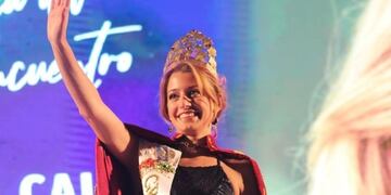 Giuliana Calani la Reina de la Vendimia del departamento de San Martín cuya reemplazante será electa durante la fiesta que se llevará a cabo el 19 de diciembre. Gentileza MSM