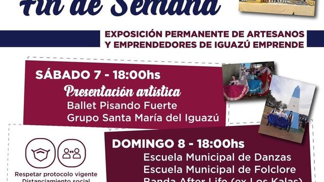 Fin de semana a pura actividad cultural en Puerto Iguazú.