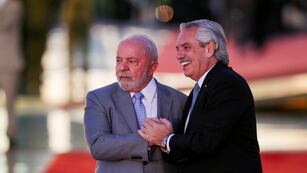 Socios comerciales. Lula y Alberto Fernández, en una foto de archivo.