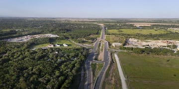 El nuevo tramo de la autovía ruta provincial 5 Alta Gracia - Anisacate.