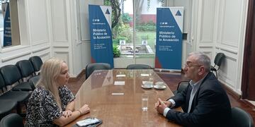 La Fiscal General de la Provincia de Santa Fe, Dra. María Cecilia Vranicich, recibió al Senador Provincial por el Departamento Castellanos, Alcides Calvo.