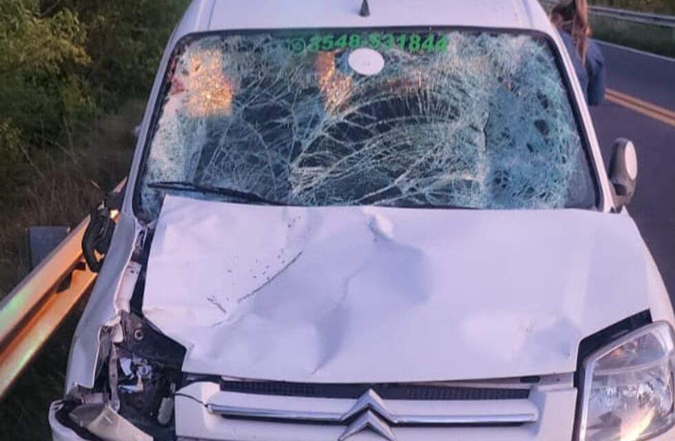 Un taxi chocó contra un caballo sobre la Ruta 38 a la altura de Capilla del Monte