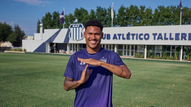 Como un hincha de Talleres más. El brasileño Rick es refuerzo, por la compra de su pase  (Prensa Talleres).