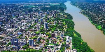 Imagen aérea de Foz de Iguazú
