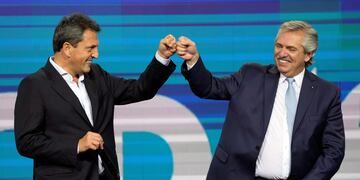 Sergio Massa y Alberto Fernández. (AP/Archivo)