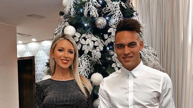 La Navidad de Agustina Gandolfo y Lautaro Martínez.