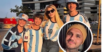 El impensado gesto de uno los hijos de Wanda Nara con Mauro Icardi que llamó la atención