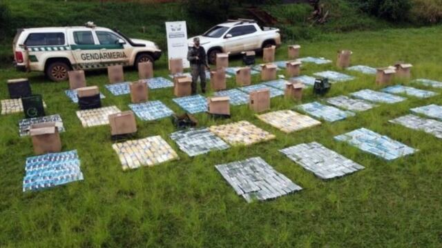 Millonario contrabando de cigarrillos desarticulado por Gendarmería Nacional.