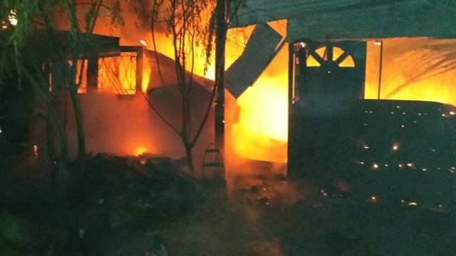 Pérdidas totales en el incendio de una precaria vivienda