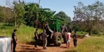 Recuperan una máquina forestal robada en Piñalito Norte.