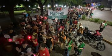 Movilización en contra del DNU y la Ley Ómnibus en Rafaela