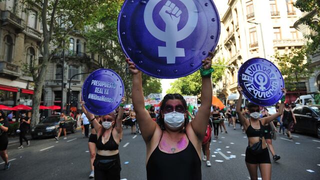 Marchas en la Ciudad por el Día Internacional de la Mujer.