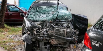 Así quedó el auto de los Pizorno