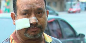 El taxista asaltado en Córdoba. (El Doce Tv)