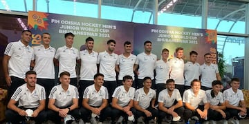 Los Leoncitos comenzarán a jugar en la madrugada de este jueves el Mundial junior en India. (Prensa CAH)