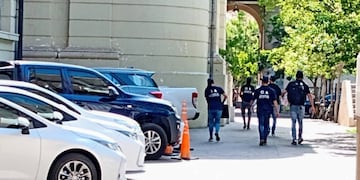 La requisitoria en las oficinas de Rosario y la capital provincial se realizó el viernes 26 de noviembre. (Telefe Rosario)