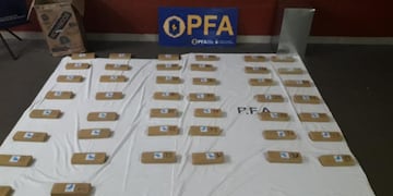 La Policía Federal incautó marihuana en cajas de encomiendas en Puerto Esperanza.